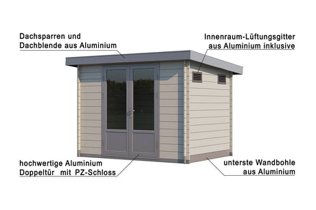 Casa Lignea WPC Gerätehaus Pultdachhaus Details