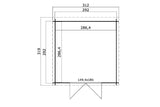 Lasita Maja Gartenhaus Modell Sacramento Grundriss
