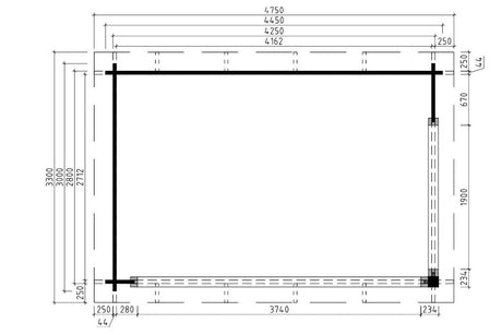 Casa Lignea Gartenhaus Modell Designlounge 44 D Grundriss