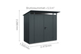 Hörmann Gerätehaus Modell Berry Classic Typ1 anthrazit Doppeltür Maße