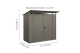 Hörmann Gerätehaus Modell Berry Classic Typ1 quarzgrau Doppeltür Maße