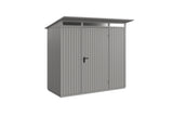 Hörmann Gerätehaus Modell Berry Classic Typ1 graualuminium Einzeltür freigestellt