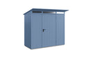 Hörmann Gerätehaus Modell Berry Classic Typ1 taubenblau Einzeltür freigestellt