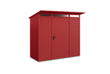 Hörmann Gerätehaus Modell Berry Classic Typ1 purpurrot Einzeltür freigestellt