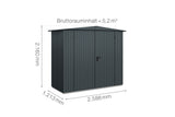 Hörmann Gerätehaus Modell Berry Classic Typ1 Satteldach anthrazit Doppeltür Maße