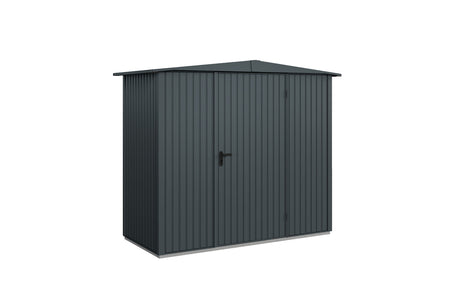 Hörmann Gerätehaus Modell Berry Classic Typ1 Satteldach anthrazit Einzeltür freigestellt