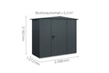 Hörmann Gerätehaus Modell Berry Classic Typ1 Satteldach anthrazit Einzeltür Maße
