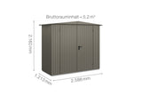 Hörmann Gerätehaus Modell Berry Classic Typ1 Satteldach quarzgrau Doppeltür Maße