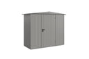 Hörmann Gerätehaus Modell Berry Classic Typ1 Satteldach graualuminium Einzeltür freigestellt