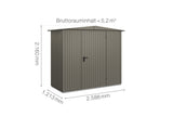 Hörmann Gerätehaus Modell Berry Classic Typ1 Satteldach quarzgrau Einzeltür Maße