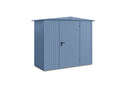 Hörmann Gerätehaus Modell Berry Classic Typ1 Satteldach taubenblau Einzeltür freigestellt