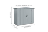 Hörmann Gerätehaus Modell Berry Classic Typ1 Satteldach fenstergrau Doppeltür Maße