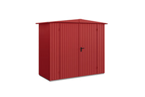 Hörmann Gerätehaus Modell Berry Classic Typ1 Satteldach purpurrot Doppeltür freigestellt