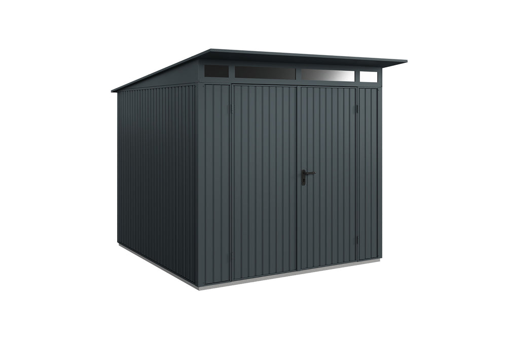 Hörmann Gerätehaus Modell Berry Classic Typ2 anthrazit Doppeltür freigestellt