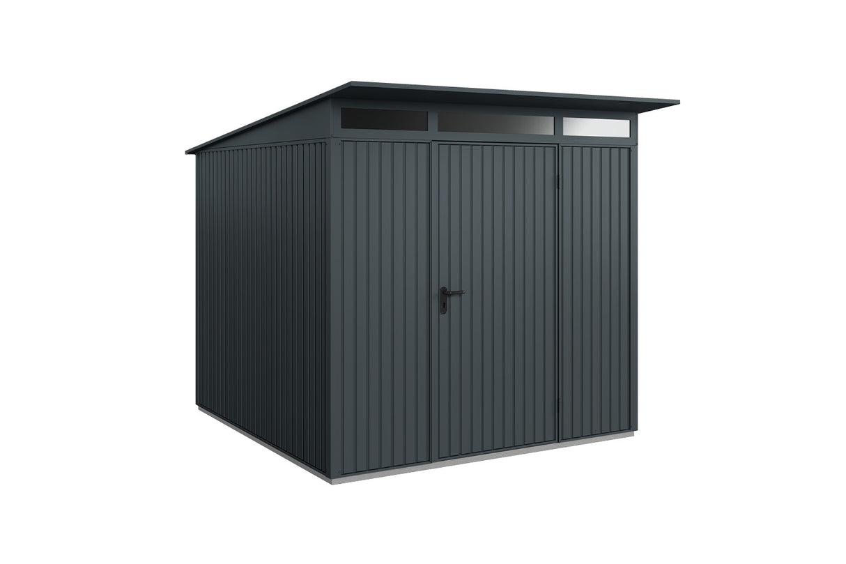 Hörmann Gerätehaus Modell Berry Classic Typ2 anthrazit Einzeltür freigestellt