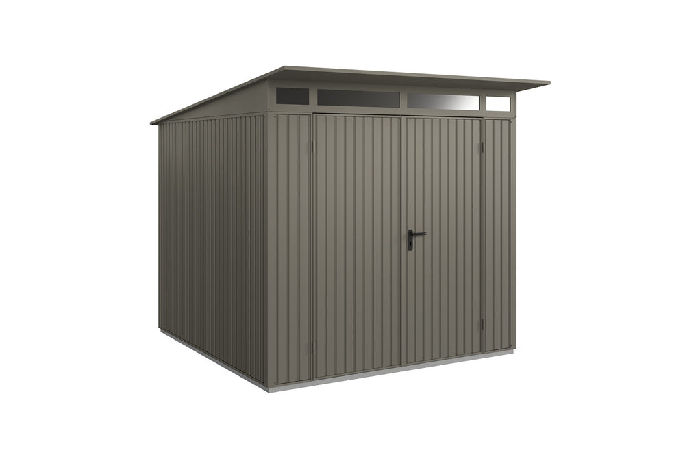 Hörmann Gerätehaus Modell Berry Classic Typ2 quarzgrau Doppeltür freigestellt