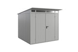Hörmann Gerätehaus Modell Berry Classic Typ2 weißaluminium Doppeltür freigestellt