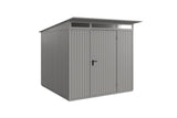 Hörmann Gerätehaus Modell Berry Classic Typ2 graualuminium Einzeltür freigestellt