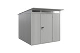 Hörmann Gerätehaus Modell Berry Classic Typ2 weißaluminium Einzeltür freigestellt
