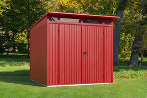 Hörmann Gerätehaus Modell Berry Classic Typ2 purpurrot Doppeltür