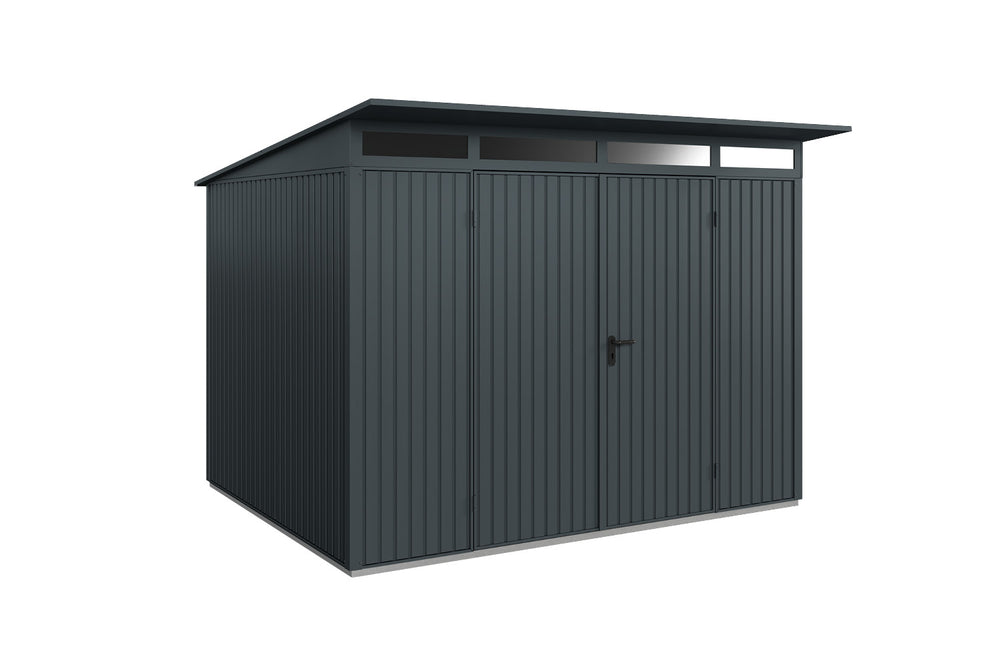 Hörmann Gerätehaus Modell Berry Classic Typ3 anthrazit Doppeltür freigestellt