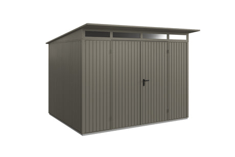 Hörmann Gerätehaus Modell Berry Classic Typ3 quarzgrau Doppeltür freigestellt