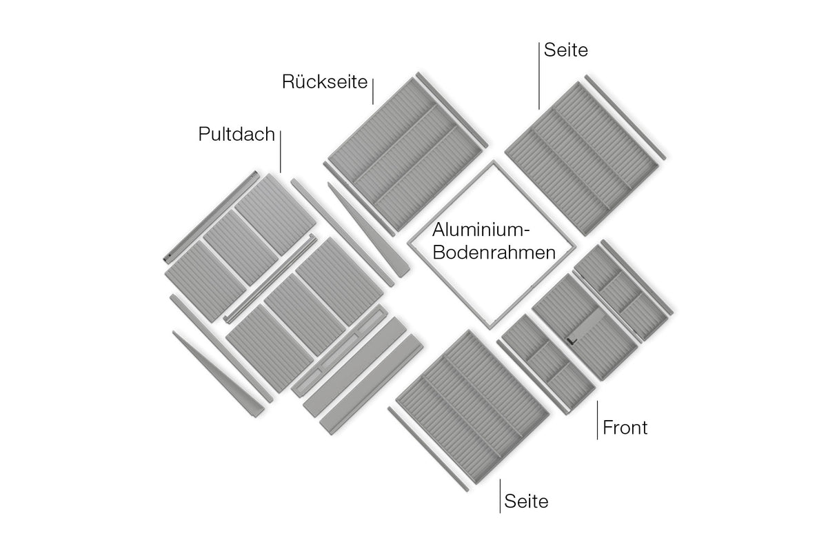 Hörmann Gerätehaus Modell Berry Einzelteile