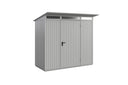 Hörmann Gerätehaus Modell Berry Classic Typ1 weißaluminium Einzeltür freigestellt