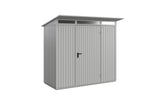 Hörmann Gerätehaus Modell Berry Classic Typ1 weißaluminium Einzeltür freigestellt
