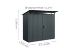 Hörmann Gerätehaus Modell Berry Modern Typ1 anthrazit Doppeltür Maße