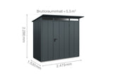 Hörmann Gerätehaus Modell Berry Modern Typ1 anthrazit Einzeltür Maße