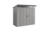 Hörmann Gerätehaus Modell Berry Modern Typ1 graualuminium Doppeltür freigestellt