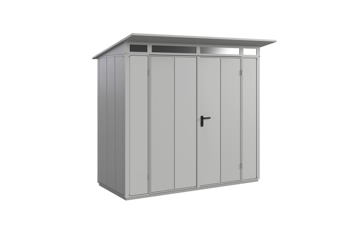 Hörmann Gerätehaus Modell Berry Modern Typ1 weißaluminium Doppeltür freigestellt