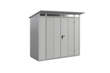 Hörmann Gerätehaus Modell Berry Modern Typ1 weißaluminium Doppeltür freigestellt