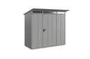 Hörmann Gerätehaus Modell Berry Modern Typ1 graualuminium Einzeltür freigestellt