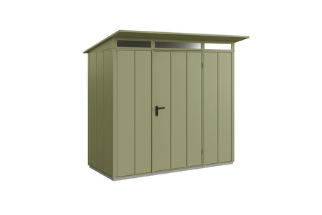 Hörmann Gerätehaus Modell Berry Modern Typ1 schilfgrün Einzeltür freigestellt