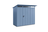 Hörmann Gerätehaus Modell Berry Modern Typ1 taubenblau Einzeltür freigestellt