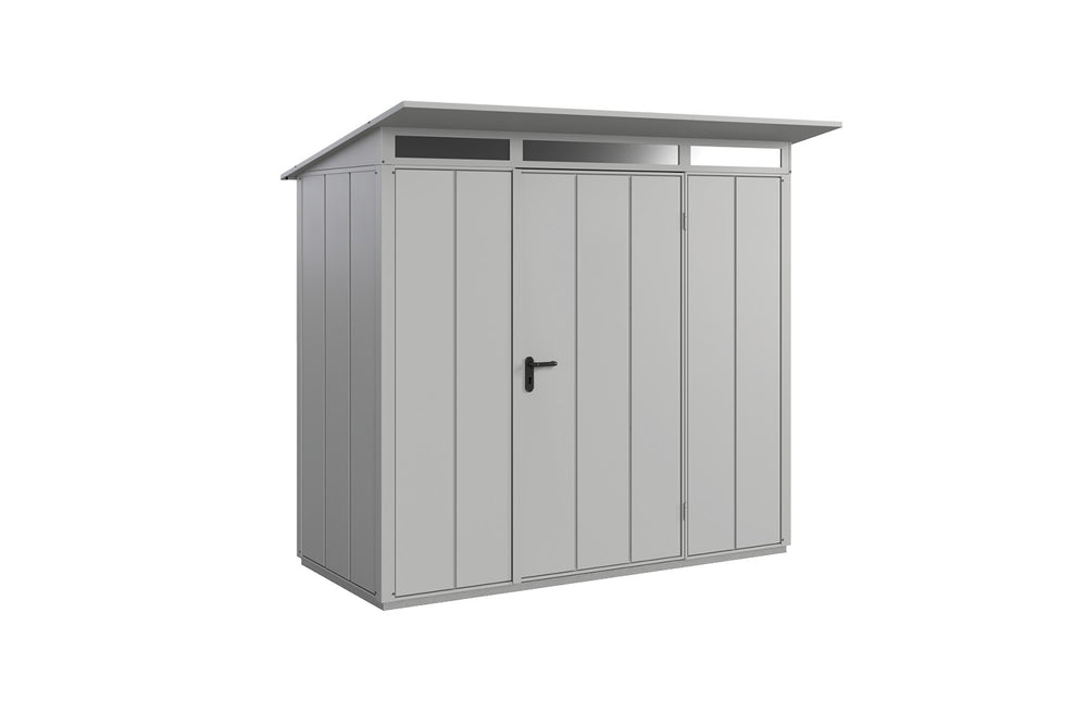 Hörmann Gerätehaus Modell Berry Modern Typ1 weißaluminium Einzeltür freigestellt