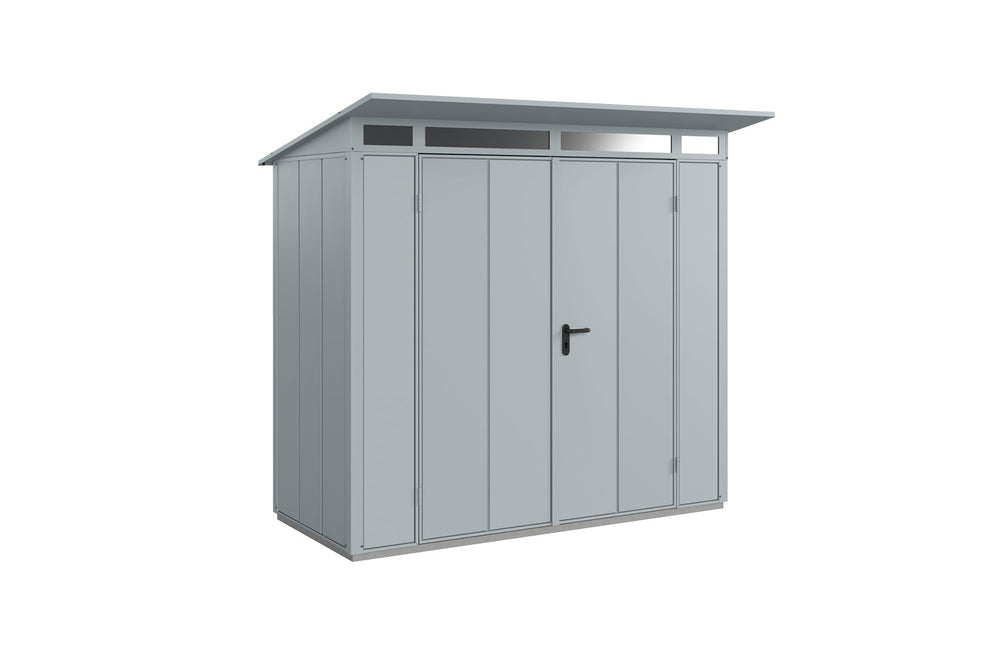 Hörmann Gerätehaus Modell Berry Modern Typ1 fenstergrau Doppeltür freigestellt
