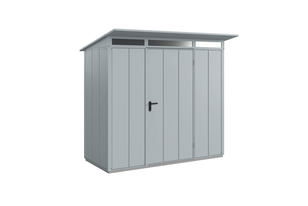 Hörmann Gerätehaus Modell Berry Modern Typ1 fenstergrau Einzeltür freigestellt