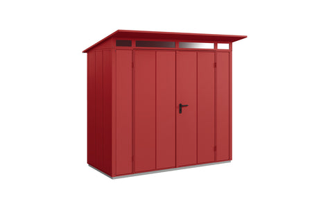 Hörmann Gerätehaus Modell Berry Modern Typ1 purpurrot Doppeltür freigestellt