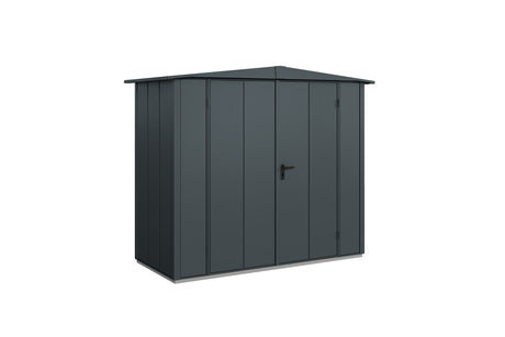 Hörmann Gerätehaus Modell Berry Modern Typ1 Satteldach anthrazit Doppeltür freigestellt