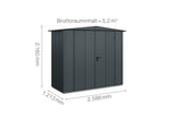 Hörmann Gerätehaus Modell Berry Modern Typ1 Satteldach anthrazit Doppeltür Maße