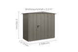 Hörmann Gerätehaus Modell Berry Modern Typ1 Satteldach quarzgrau Einzeltür Maße