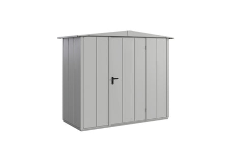 Hörmann Gerätehaus Modell Berry Modern Typ1 Satteldach weißaluminium Einzeltür freigestellt