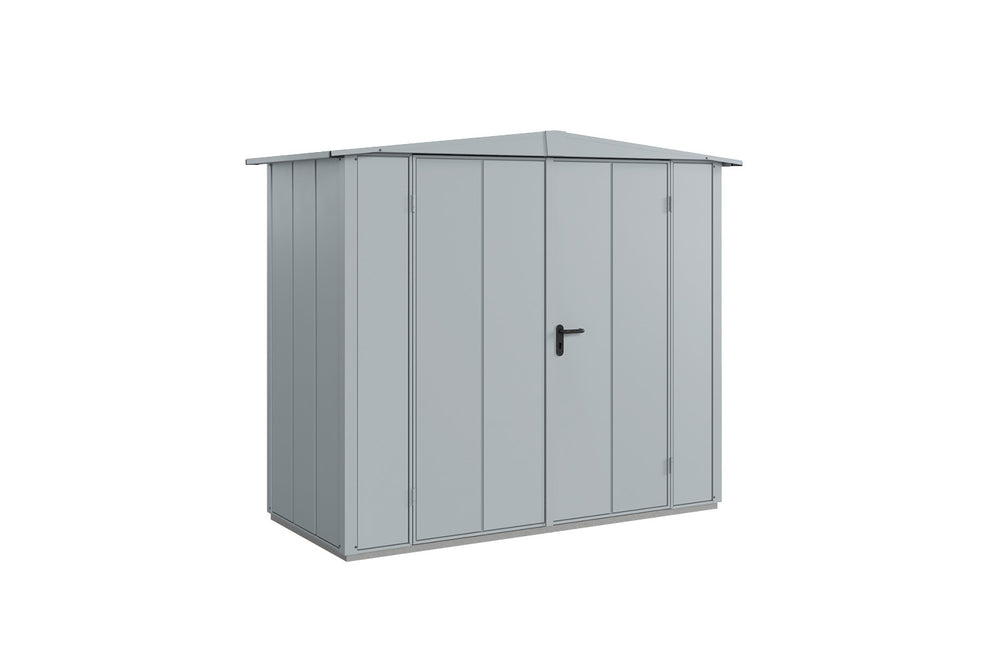 Hörmann Gerätehaus Modell Berry Modern Typ1 Satteldach fenstergrau Doppeltür freigestellt