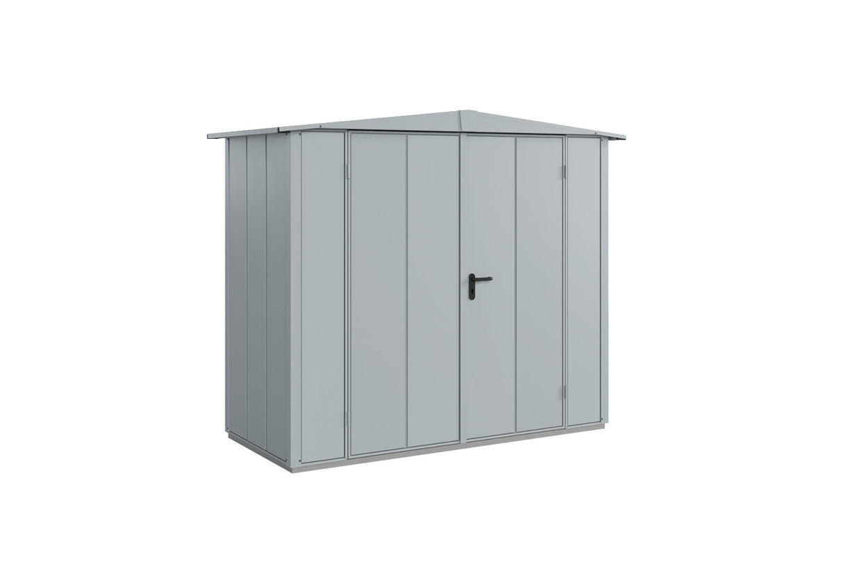 Hörmann Gerätehaus Modell Berry Modern Typ1 Satteldach fenstergrau Doppeltür freigestellt