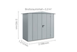 Hörmann Gerätehaus Modell Berry Modern Typ1 Satteldach fenstergrau Doppeltür Maße
