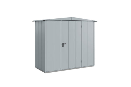 Hörmann Gerätehaus Modell Berry Modern Typ1 Satteldach fenstergrau Einzeltür freigestellt