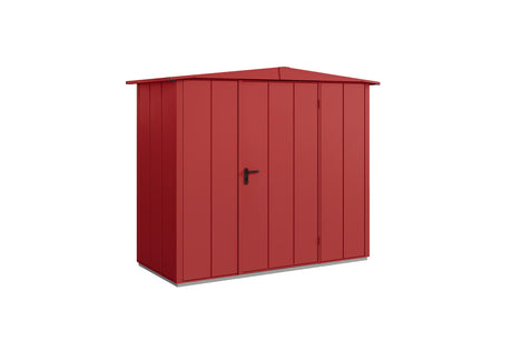 Hörmann Gerätehaus Modell Berry Modern Typ1 Satteldach purpurrot Einzeltür freigestellt